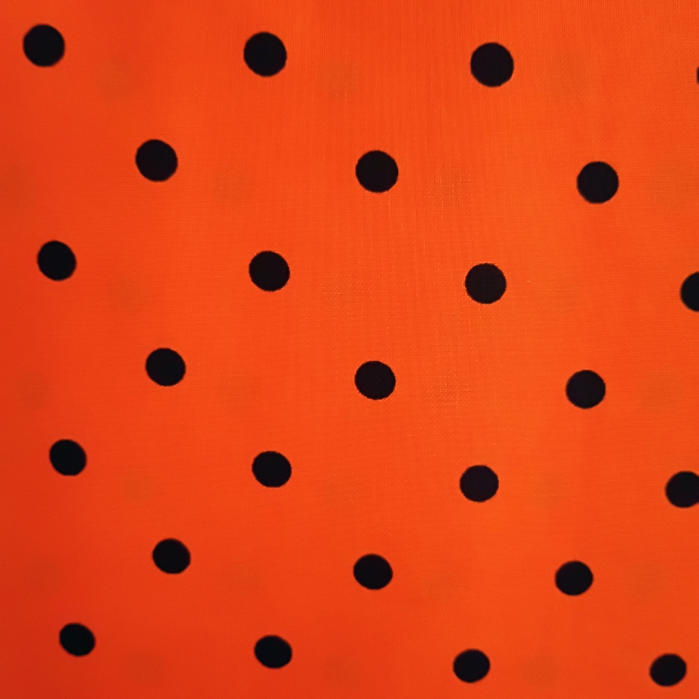 Orange Polka Dot Fabric Top